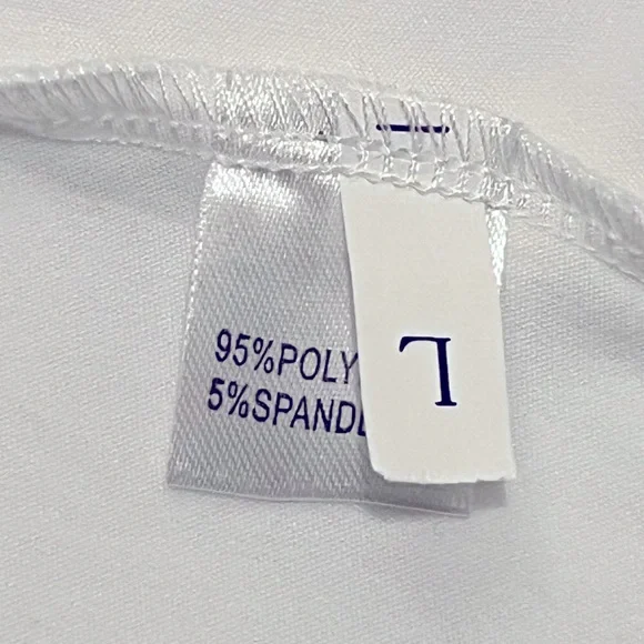 New Body Suit White Scoop Neckline and Wide Straps Size: Large - Picture 3 of 4